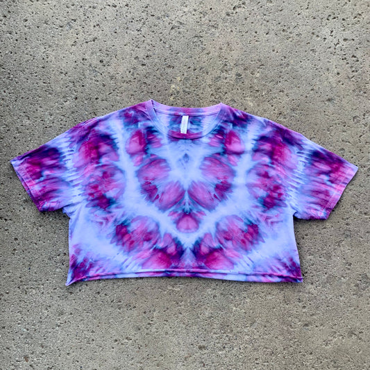 "PURPLE WAVES" XXL Tie Dye Crop Top