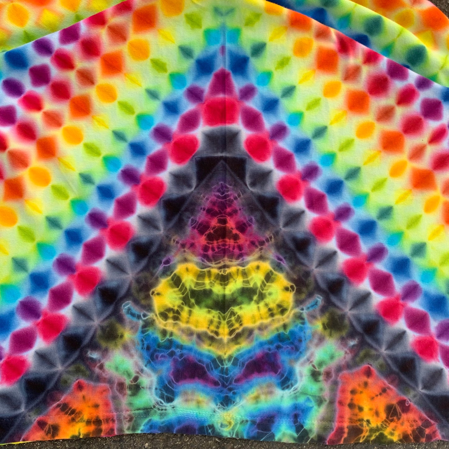 "RAINBOW ROAD" Small Unisex Tie Dye T-Shirt