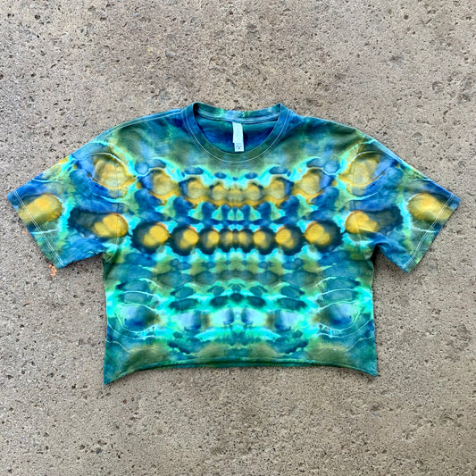 "ISLAND PORTALZ" Medium Ice Dyed Crop Top