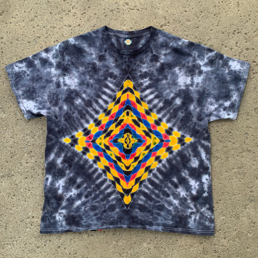 "HERE WE GO" X-Large Tie Dye T-Shirt