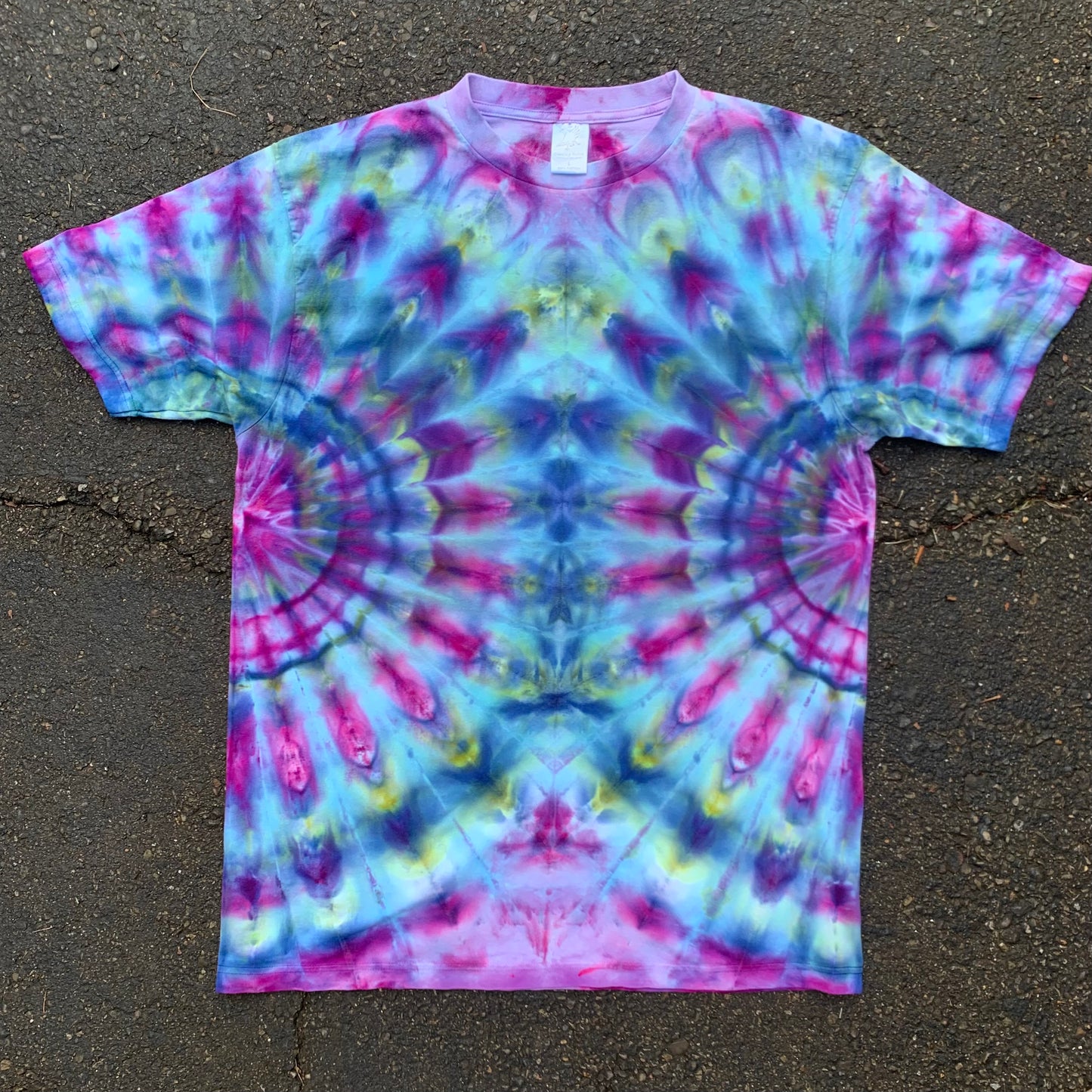 "FAN FOLD no. 3" Large* Ice Dyed T-Shirt