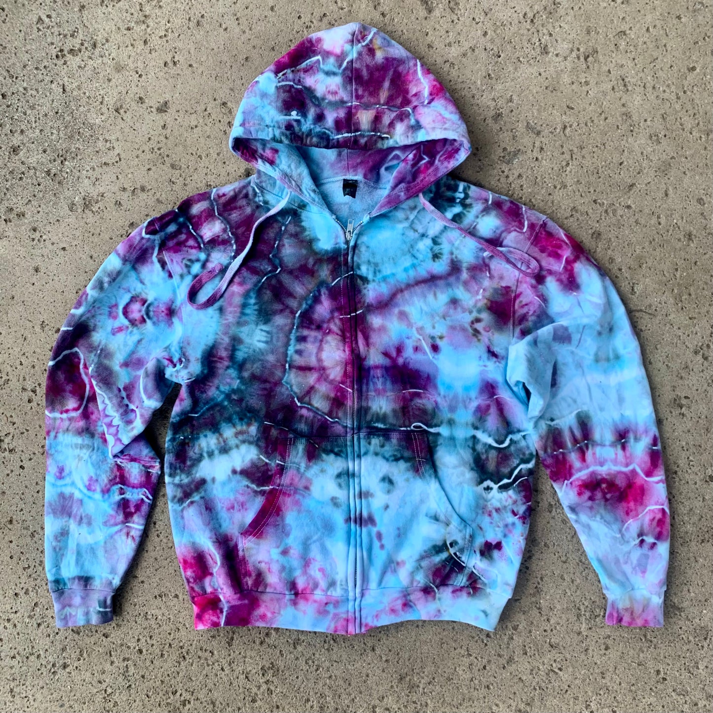 "ICE FIELDS" Medium Tie Dye Hoodie