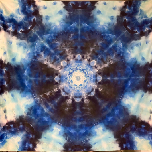 "WINTER VIBES" 4ft. x 4ft. Tie Dye Tapestry