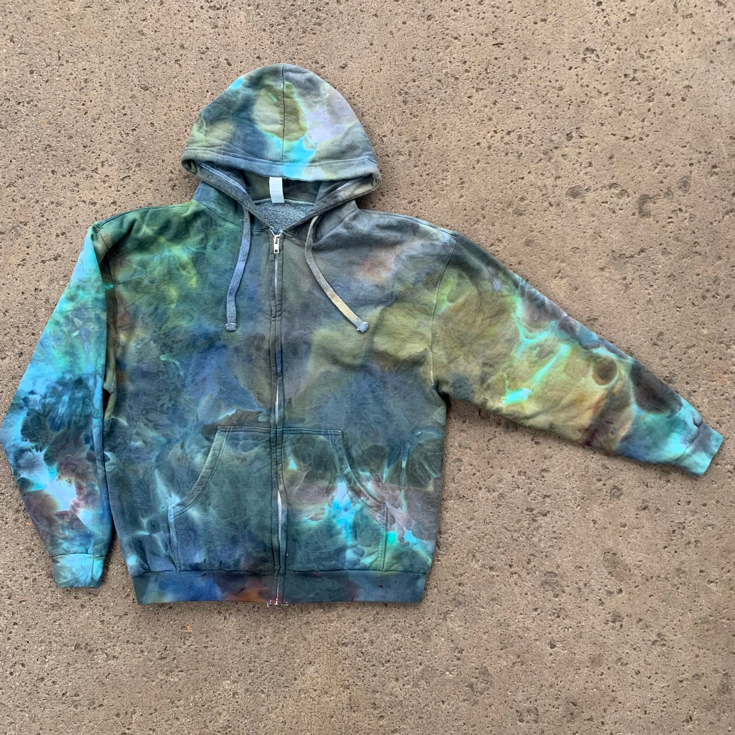 "FOREST PUDDLES" Large Ice Dyed Hoodie