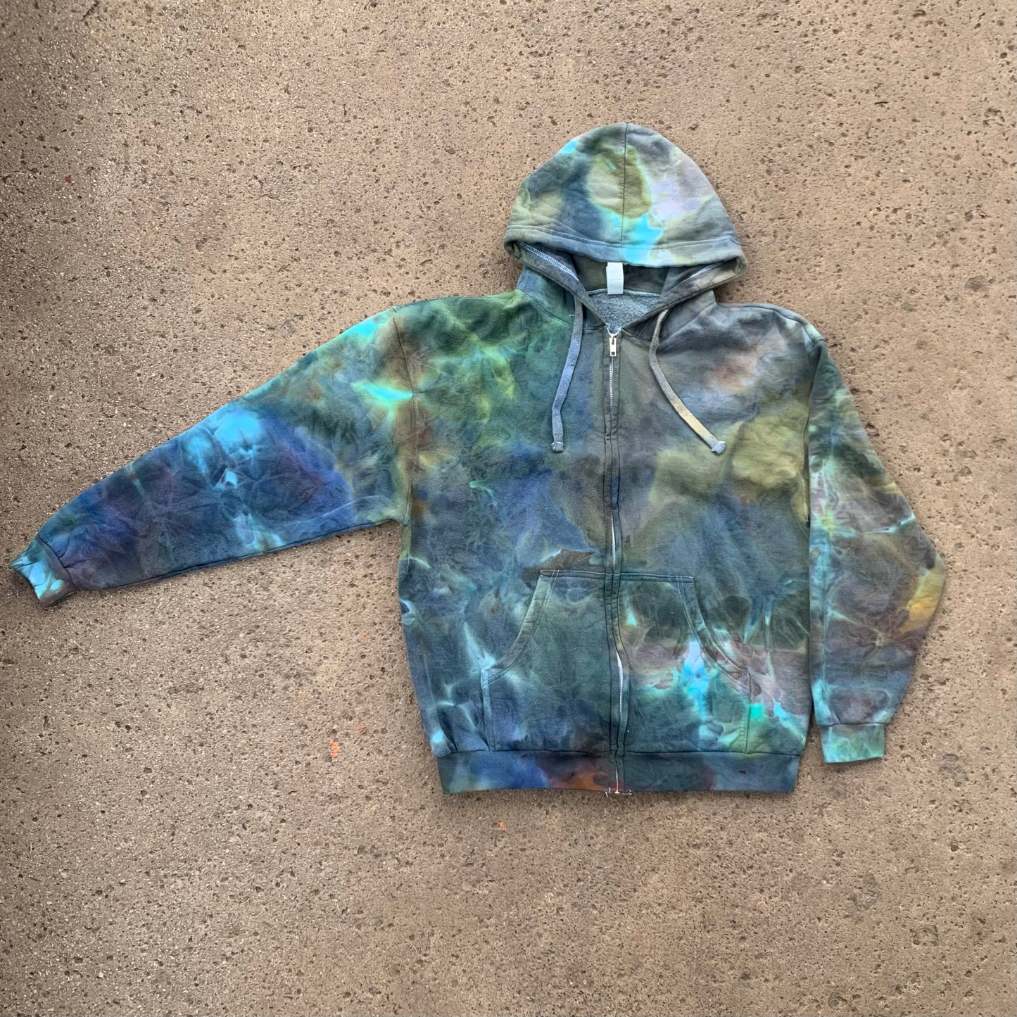 "FOREST PUDDLES" Large Ice Dyed Hoodie