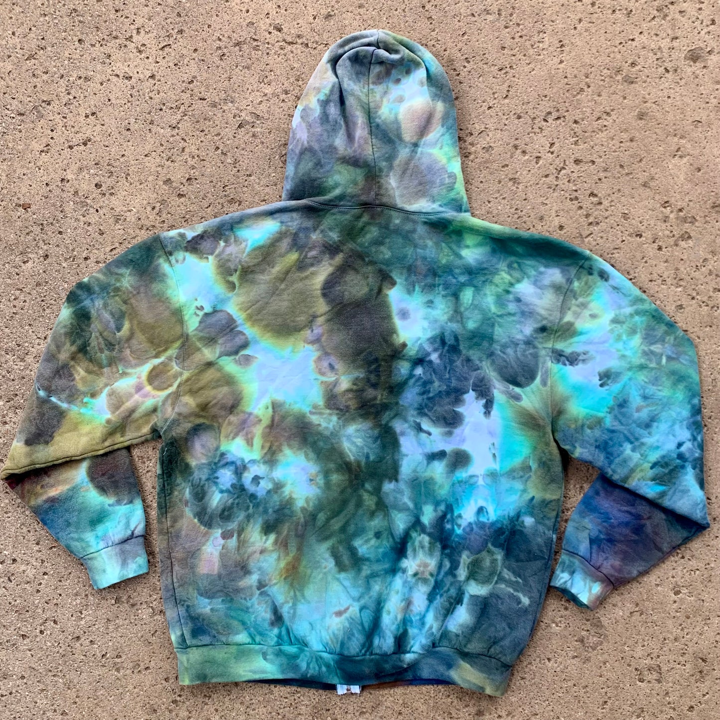 "FOREST PUDDLES" Large Ice Dyed Hoodie