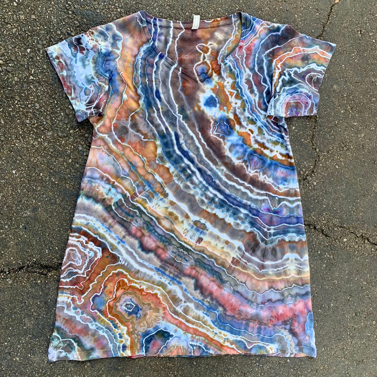 XXL/XXXL Geode Ice Dyed T-Shirt Dress