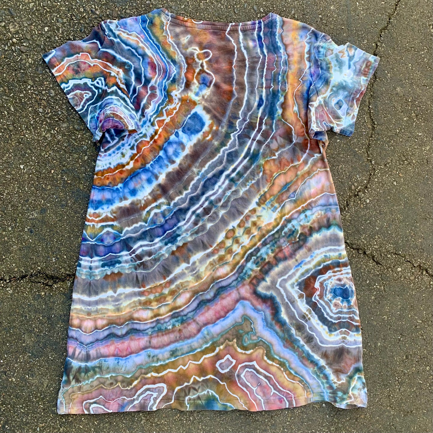 XXL/XXXL Geode Ice Dyed T-Shirt Dress