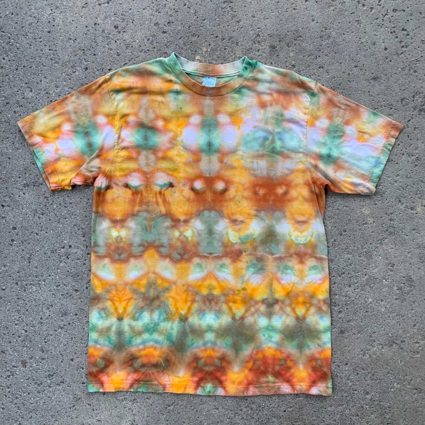 "EARTHLY TESSELATIONS" Large Ice Dyed T-Shirt