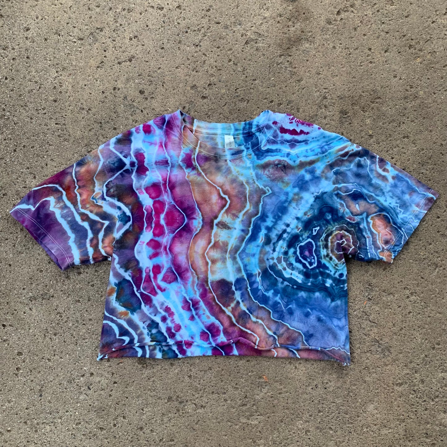 Medium Ice Dyed Geode Crop Top