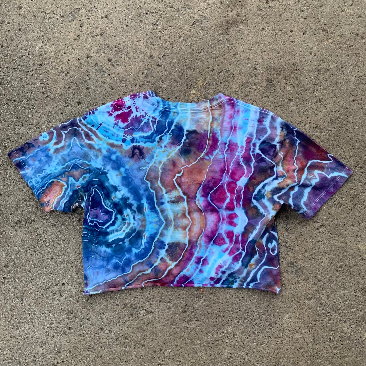 Medium Ice Dyed Geode Crop Top