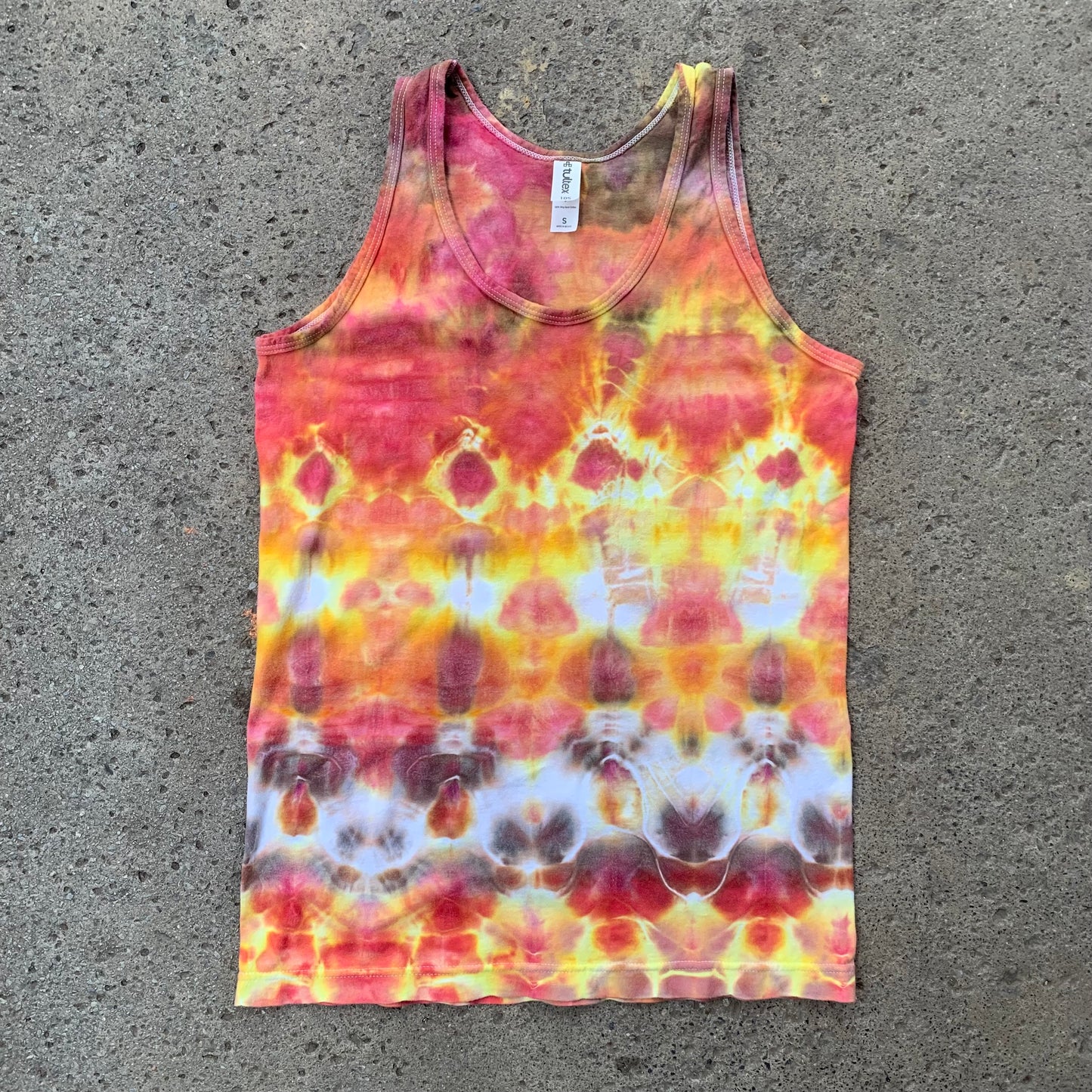 "FIRE TESSELATIONS" Small Ice Dyed Tank Top