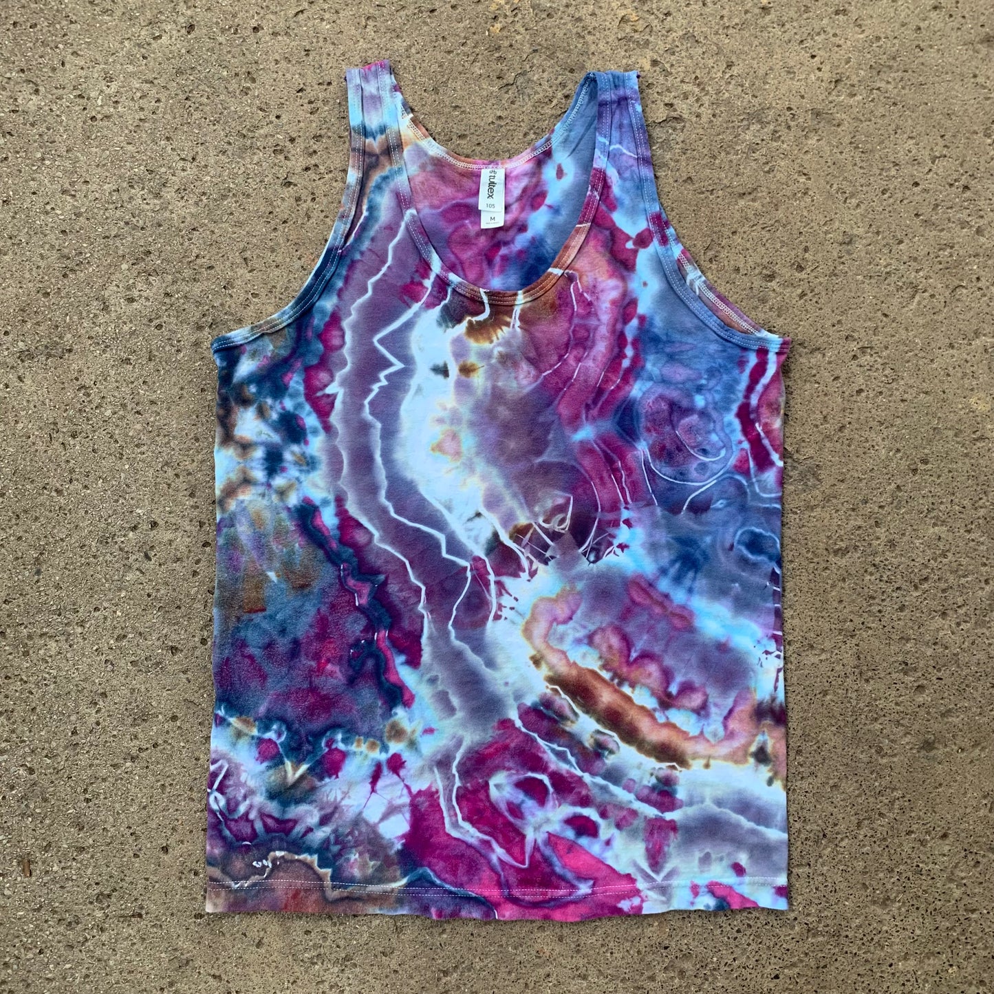 "ICE FIELDS" Medium Ice Dyed Tank Top