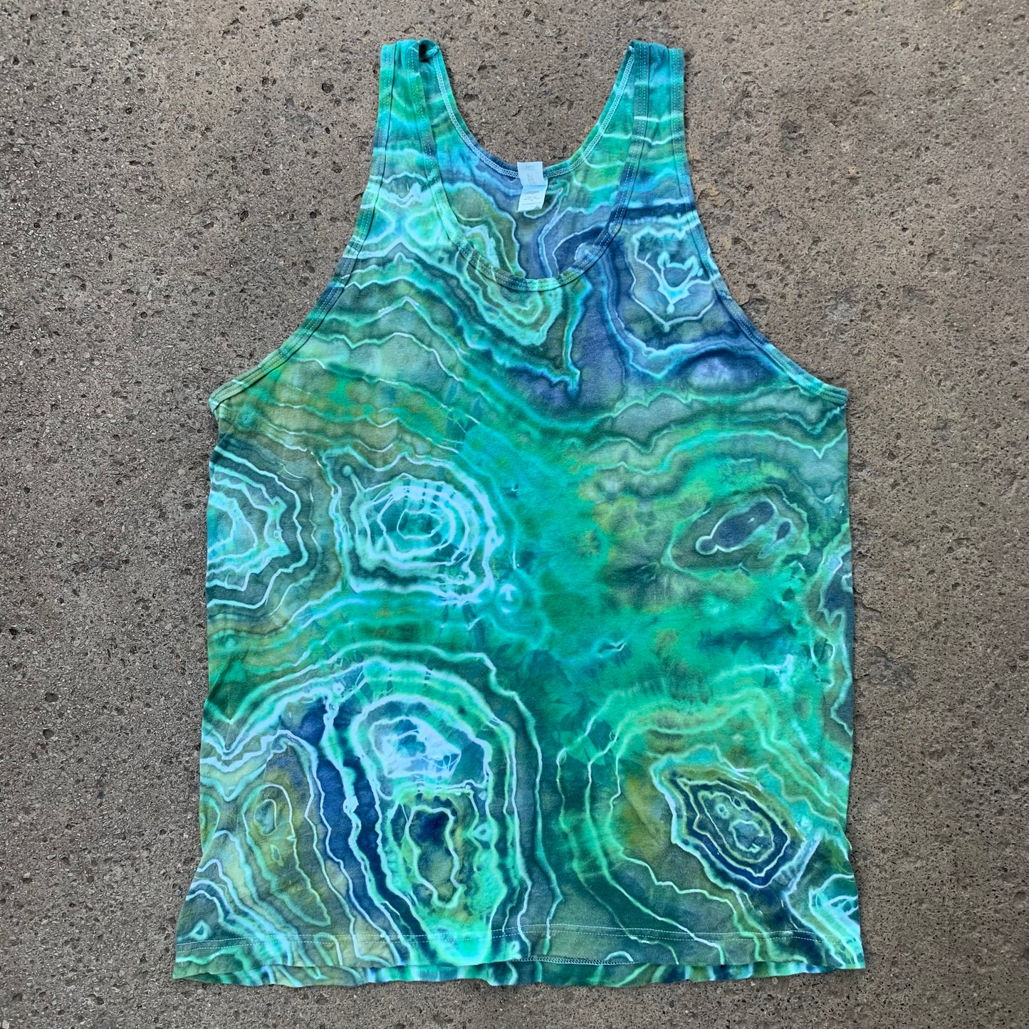 "COASTAL WATERS" XL Ice Dyed Tank Top