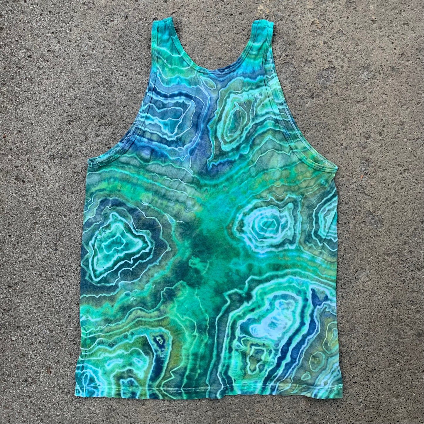 "COASTAL WATERS" XL Ice Dyed Tank Top