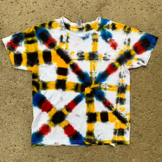 "SHIBORI OF STEEL" Youth Medium Tie Dye T-Shirt