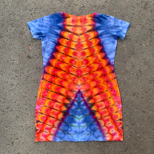 "FIRE DANCER" Small/Medium V Neck T-Shirt Dress