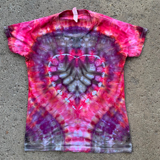 "DARK HEART" XL Ice Dyed Women's Cut T-Shirt