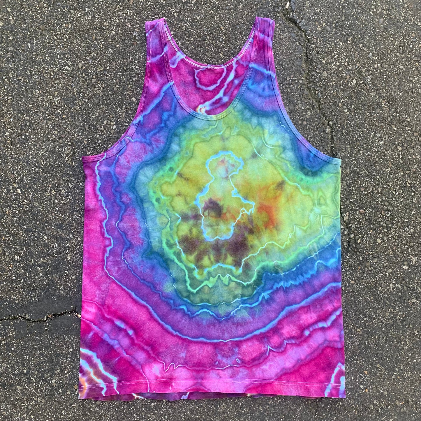 "COOL OFF" XL Ice Dyed Unisex Tank Top