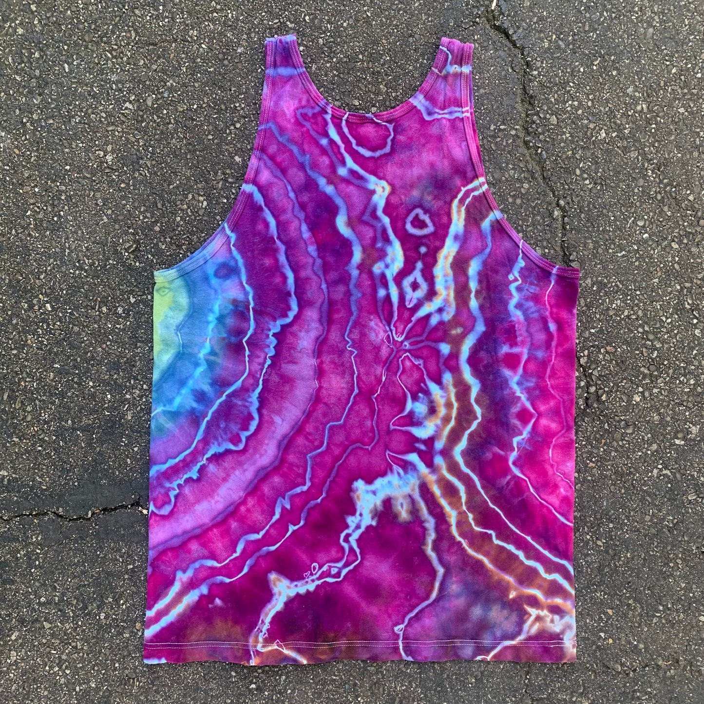 "COOL OFF" XL Ice Dyed Unisex Tank Top