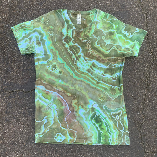 "EMERALD AGATE #2" XL Ice Dyed Women's T-Shirt