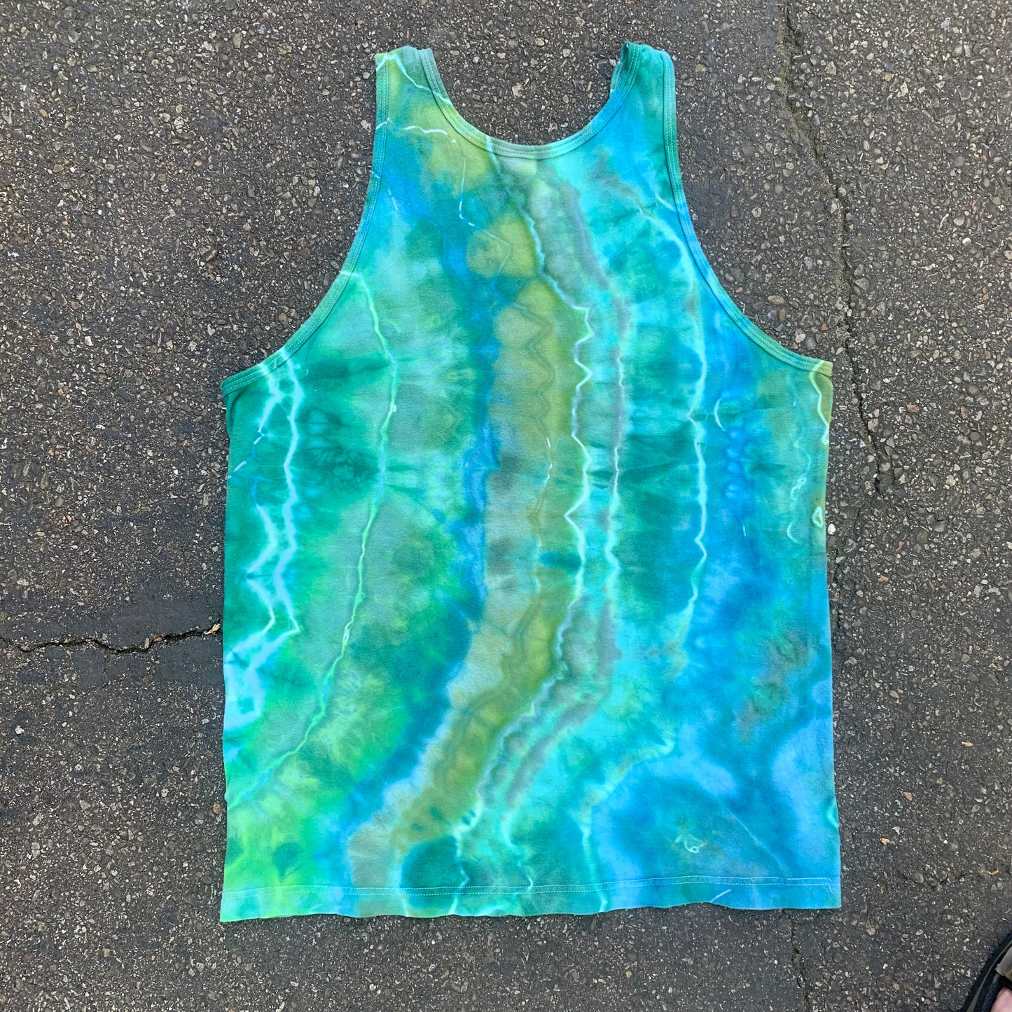 "INLAND SEAS #1" XL Ice Dyed Unisex Tank Top