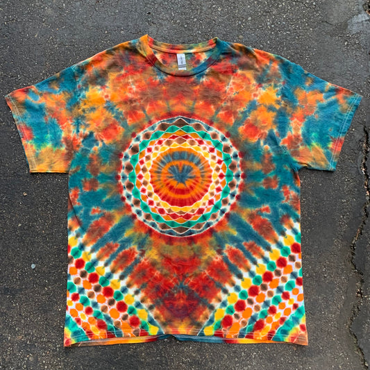 "PUMPKIN SPICE" X-Large Tie Dye T-Shirt