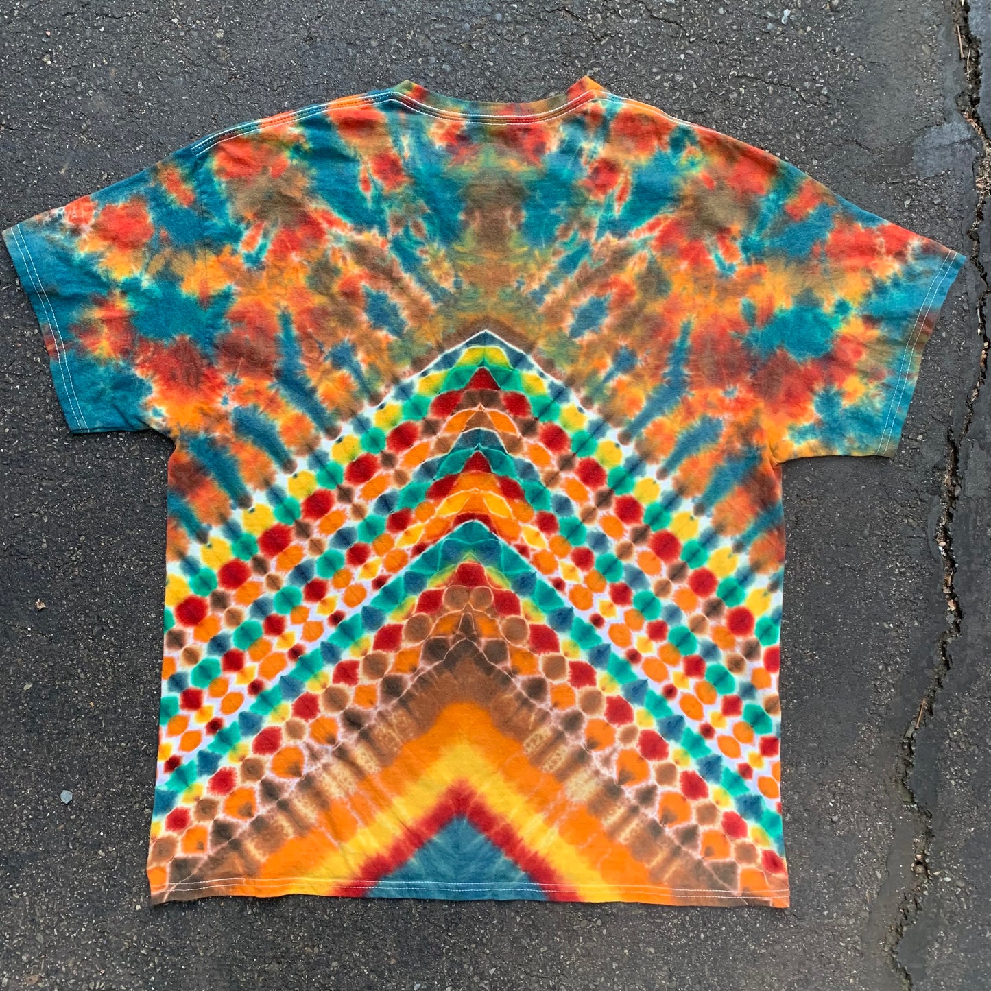 "PUMPKIN SPICE" X-Large Tie Dye T-Shirt